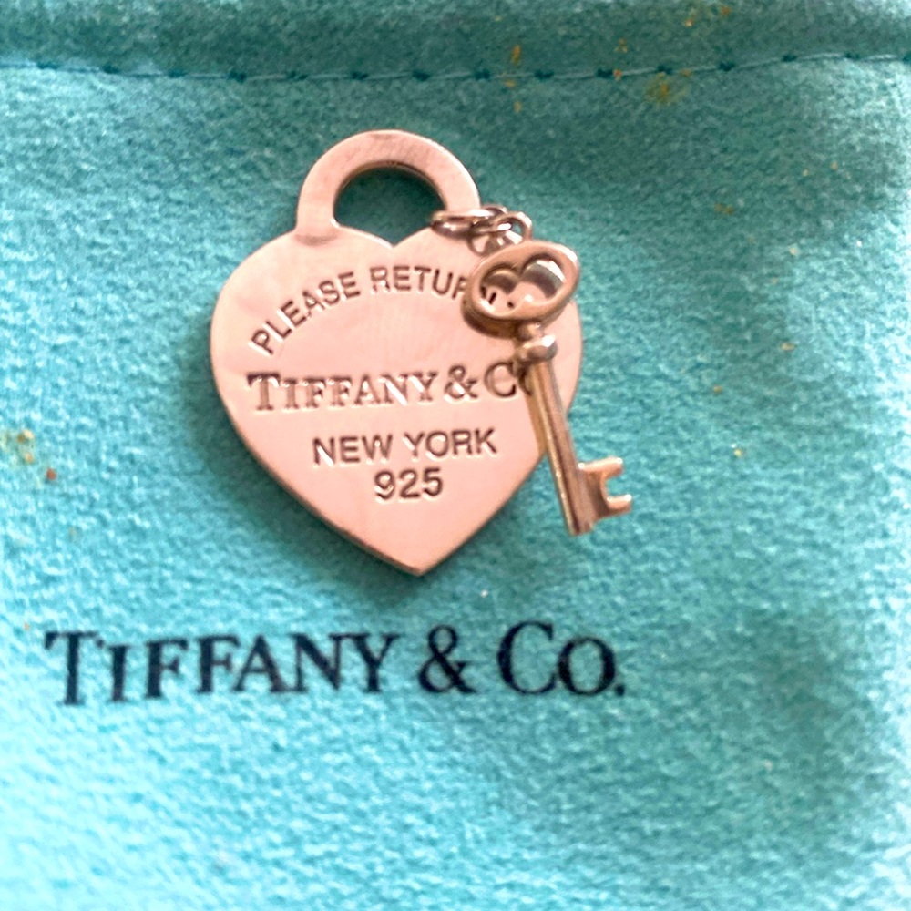 Tiffany & Co Sterling 925 "Return To Tiffany" Heart Tag Key Pendant